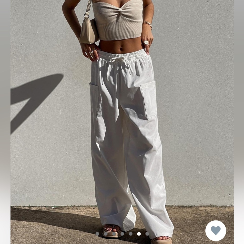 Princess Polly brunie pants white
